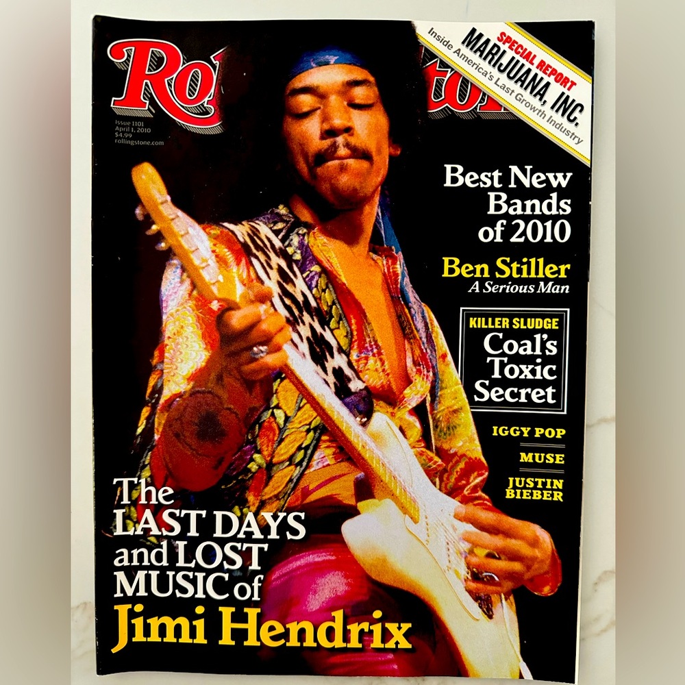 269 ROLLING STONE MAGAZINE THE LASTDAYS&LOST MUSIC JIMI HENDRIX ISSUE1101 4-1-10